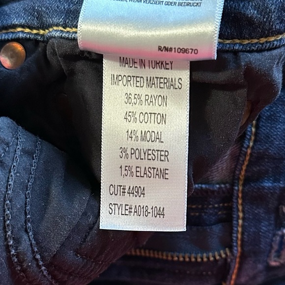 Agolde Sophie High Rise Skinny Crop Jeans in Reverb Raw Hem Size 30 - Picture 11 of 12